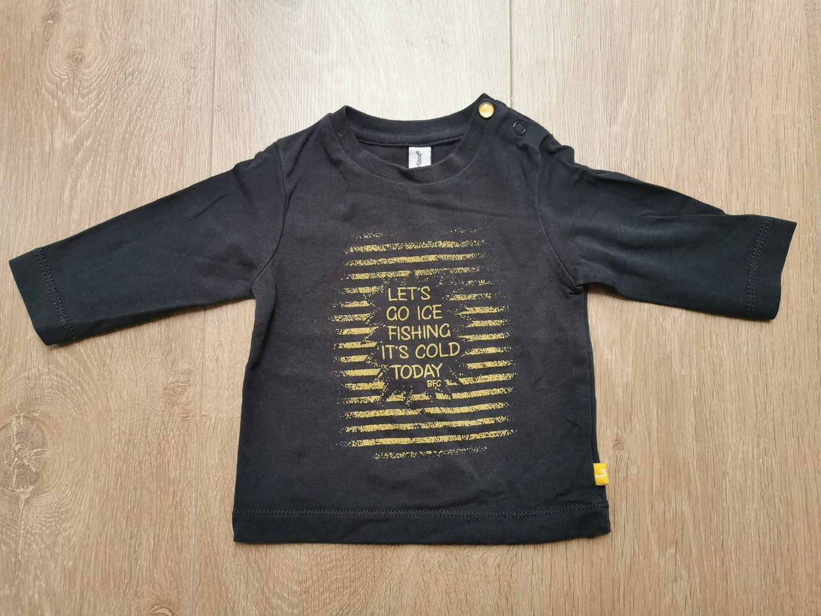 Babyface shirt longsleeve grijs/goud maat 56, Ophalen of Verzenden, Gebruikt, Jongetje, Shirtje of Longsleeve