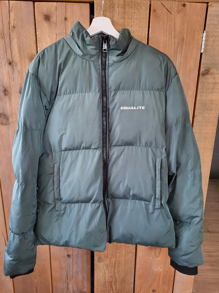 Winterjas Equalité maat L, Kleding | Heren, Maat 52/54 (L), Ophalen of Verzenden, Zo goed als nieuw, Groen