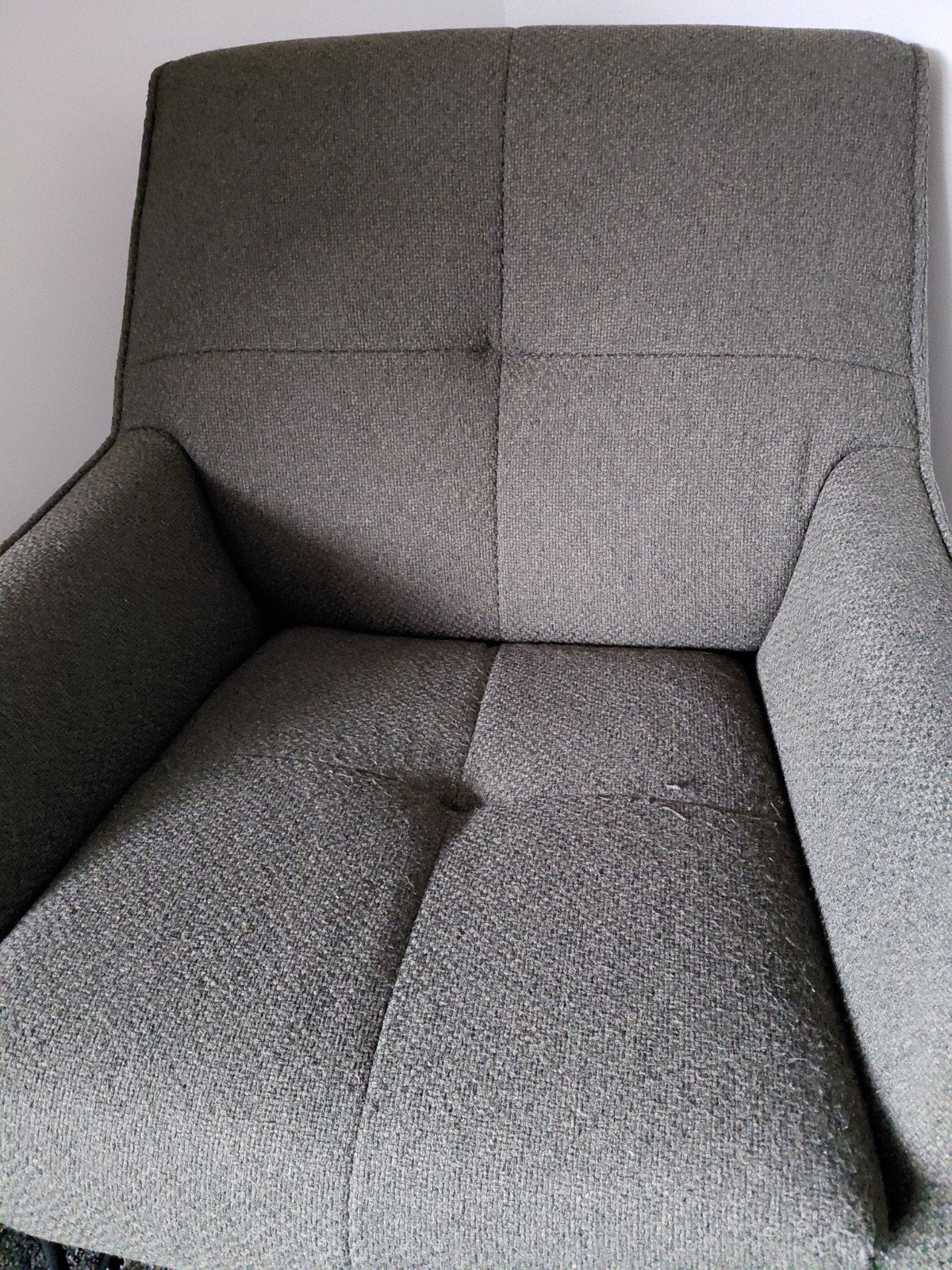 Comfortabele fauteuil & krukje - Groen 2 stuks, Huis en Inrichting, Fauteuils, Ophalen, Gebruikt, 75 tot 100 cm, Stof
