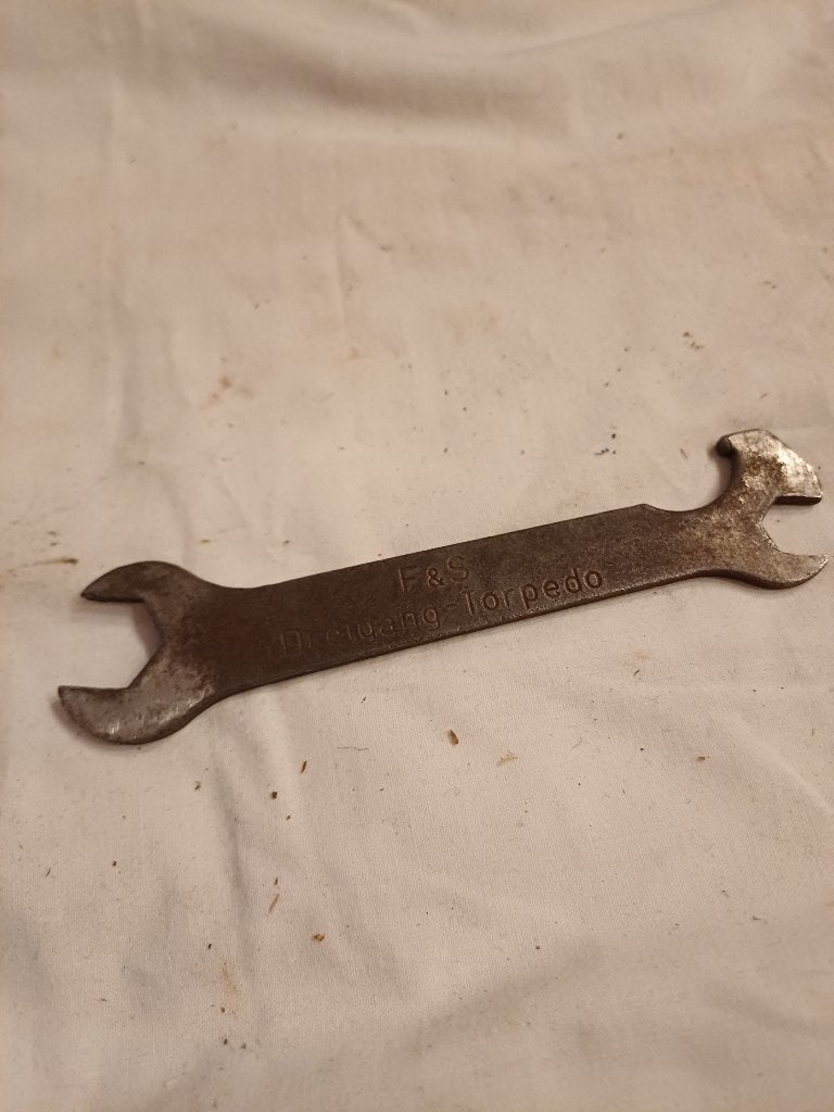 Originele F&S Dreigang Torpedo Vintage naafsleutel, Fietsen en Brommers, Ophalen of Verzenden, Gebruikt