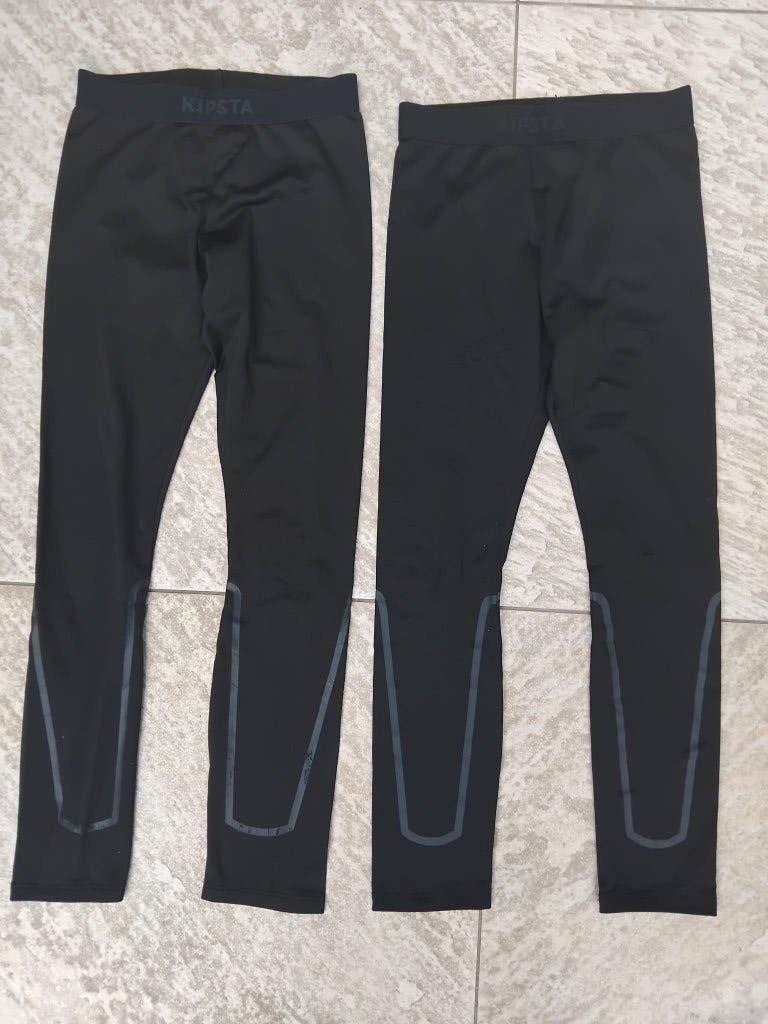 Set 2x thermobroek zwart Kipsta broek maat 140 / 146, Broek, Kipsta, Ophalen of Verzenden, Zo goed als nieuw