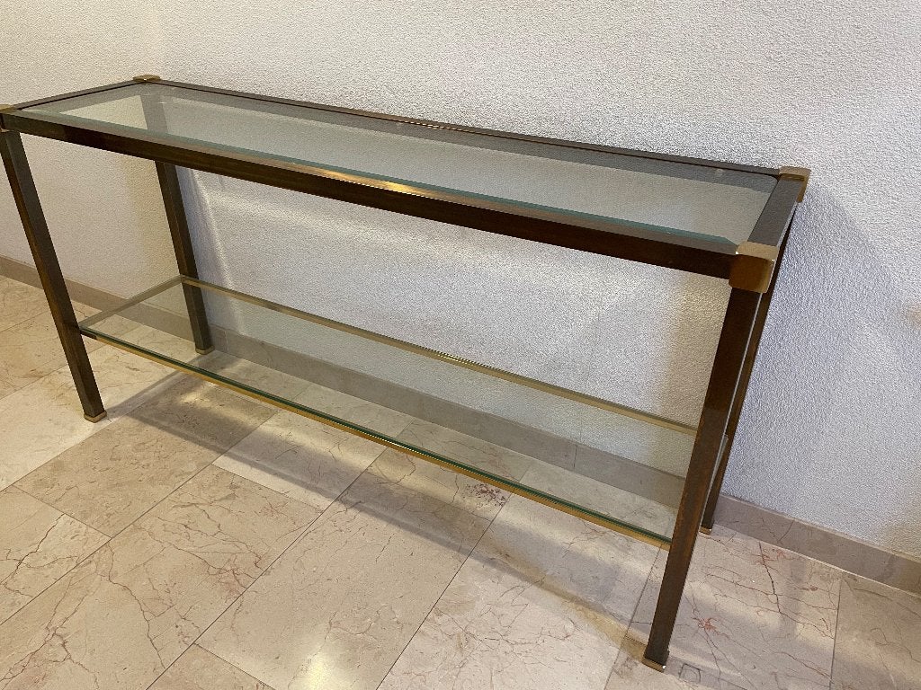 Sidetable, Huis en Inrichting, Ophalen, 100 tot 150 cm, Zo goed als nieuw, Glas