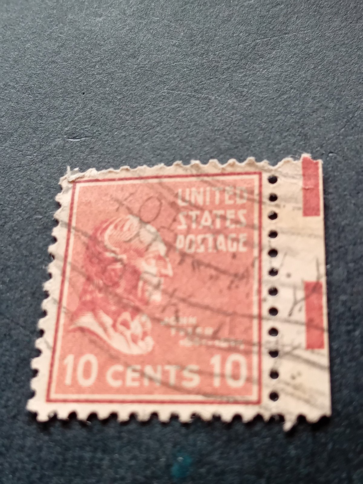 Amerikaanse postzegel 10 cent - United States Postage, Ophalen of Verzenden, Voor 1920, Gelopen, Buiten Europa