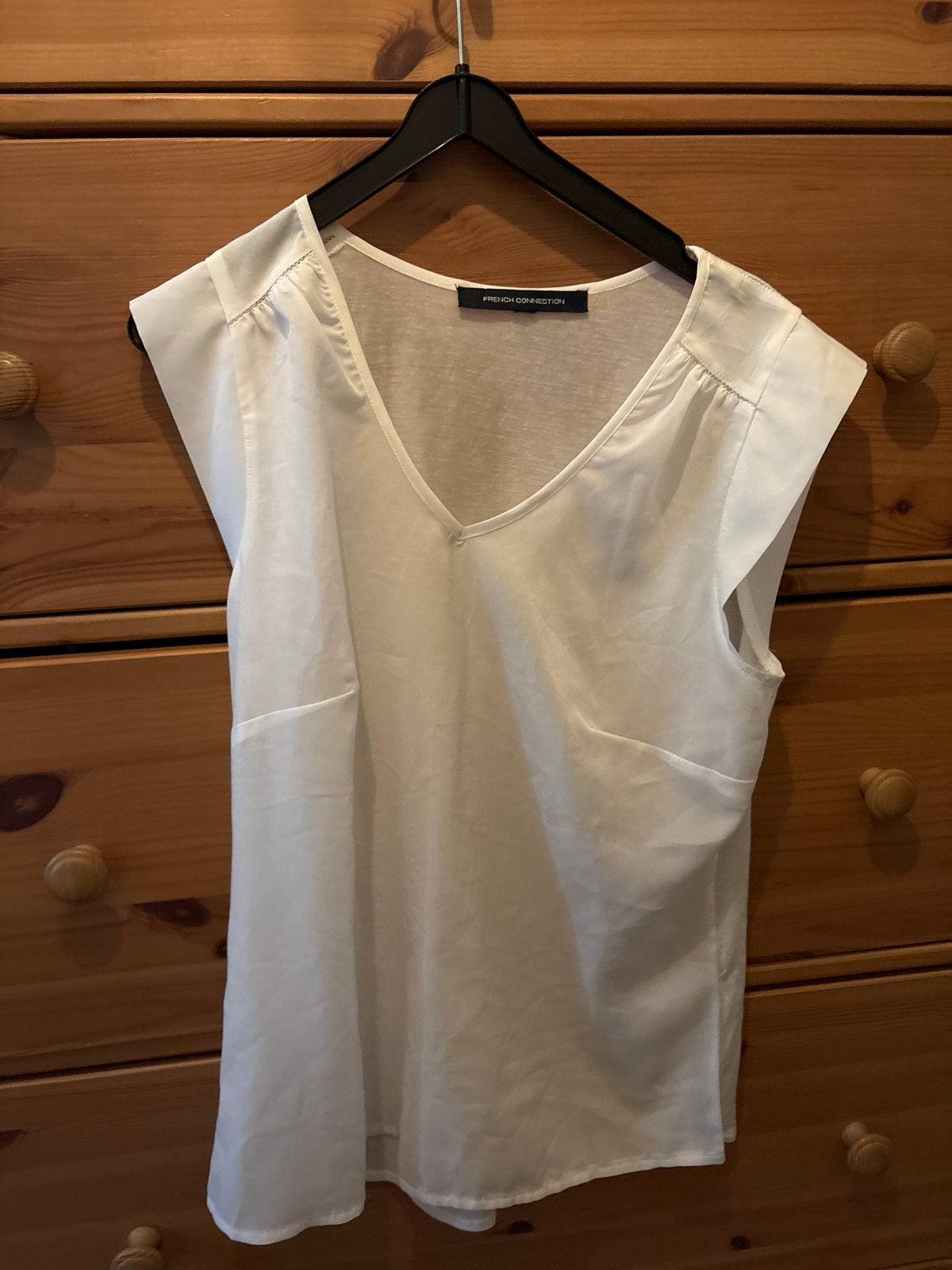French Connection witte top maat S, Verzenden, Wit, Zo goed als nieuw, Korte mouw