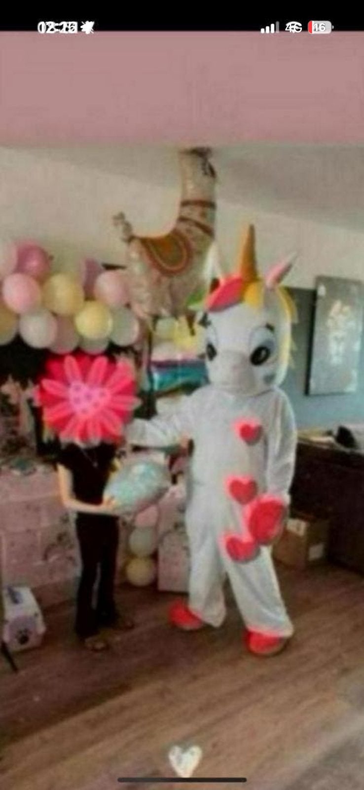 Mascotte Unicorn te huur inclusief acteur, Ophalen of Verzenden, Zo goed als nieuw, Overige