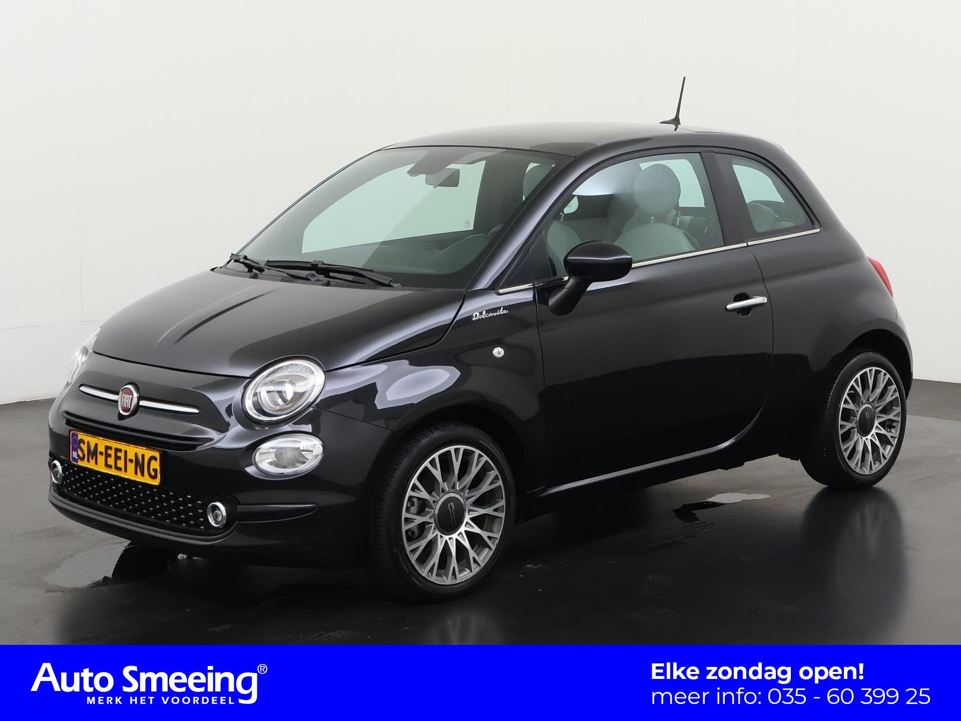 Fiat 500 1.0 Hybrid Dolcevita | Navigatie | Panoramadak | Zo, 12 maanden, Stof, Gebruikt, Euro 6