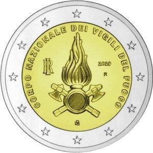 2 Euro Italie 2020 UNC - Italiaanse Brandweer, Verzenden, Italië, 2 euro, Losse munt