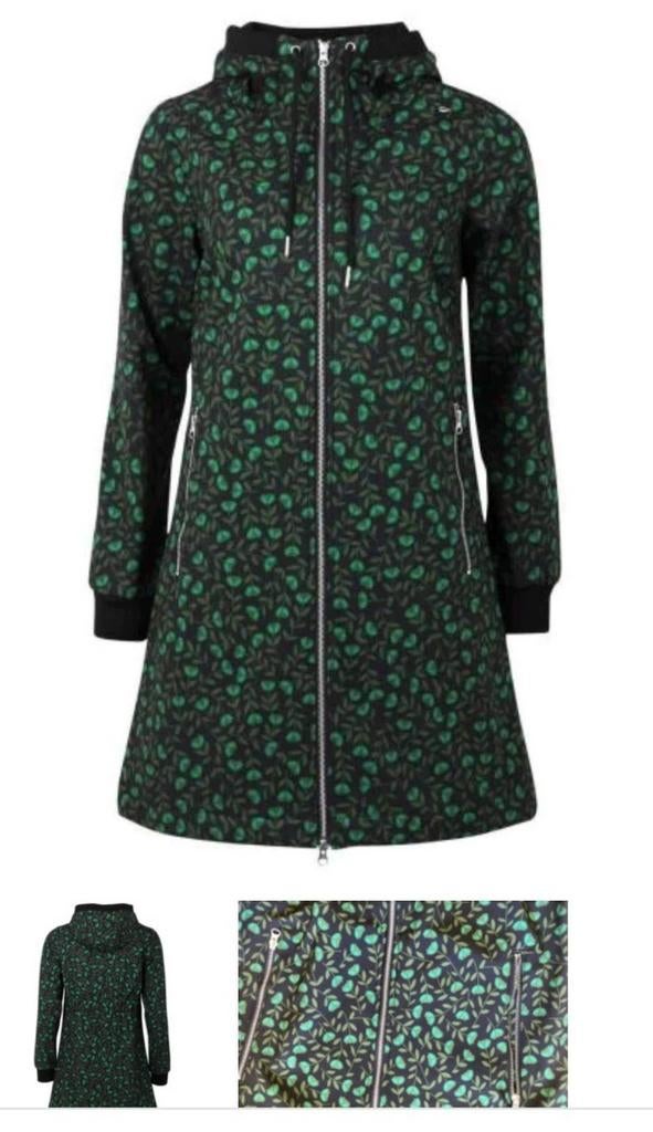 Nieuwe Danefae softshell jas Jane black/khaki Fleuri maat xs, Ophalen of Verzenden, Nieuw, Maat 34 (XS) of kleiner, Groen