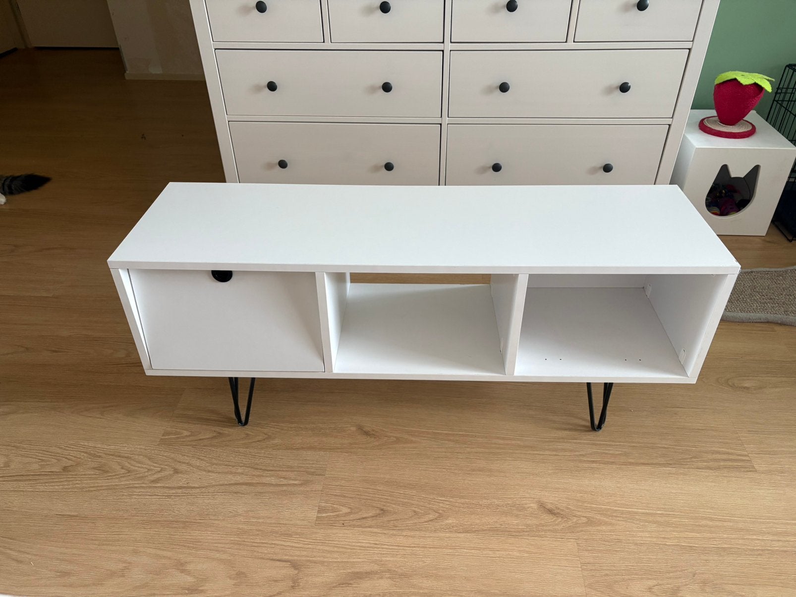 Tv kast, Ophalen, 100 tot 150 cm, Zo goed als nieuw, Minder dan 100 cm