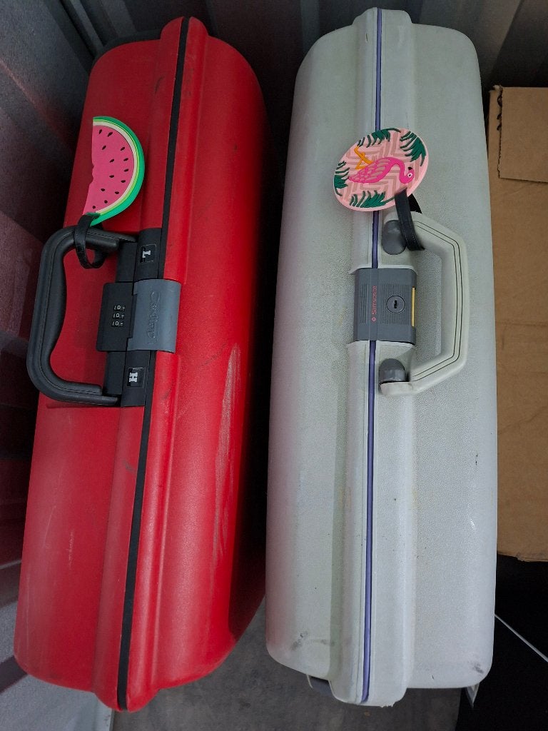 Koffers per stuk 20 euro, samsonite en carlton, Gebruikt, Hard kunststof, 55 cm of meer, Ophalen