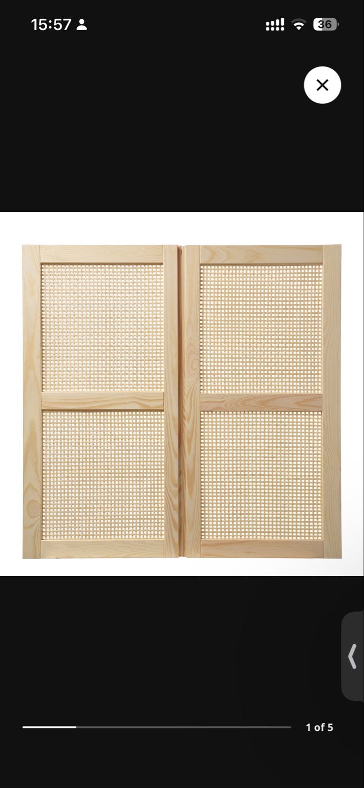 IKEA IVAR Kastdeuren 42x83 cm (2 stuks), Huis en Inrichting, Ophalen, Minder dan 50 cm, Nieuw, Minder dan 25 cm