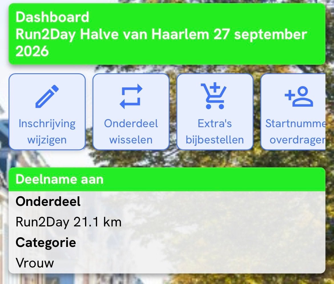 Run2day - halva marathon Haarlem - 27 september, Tickets en Kaartjes