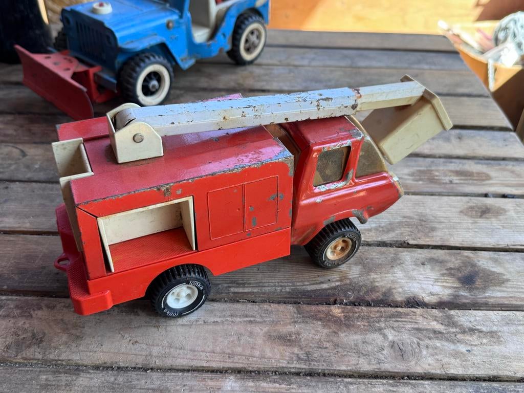 Vintage Tonka Brandweerwagen - Gebruikt, Ophalen of Verzenden, Gebruikt