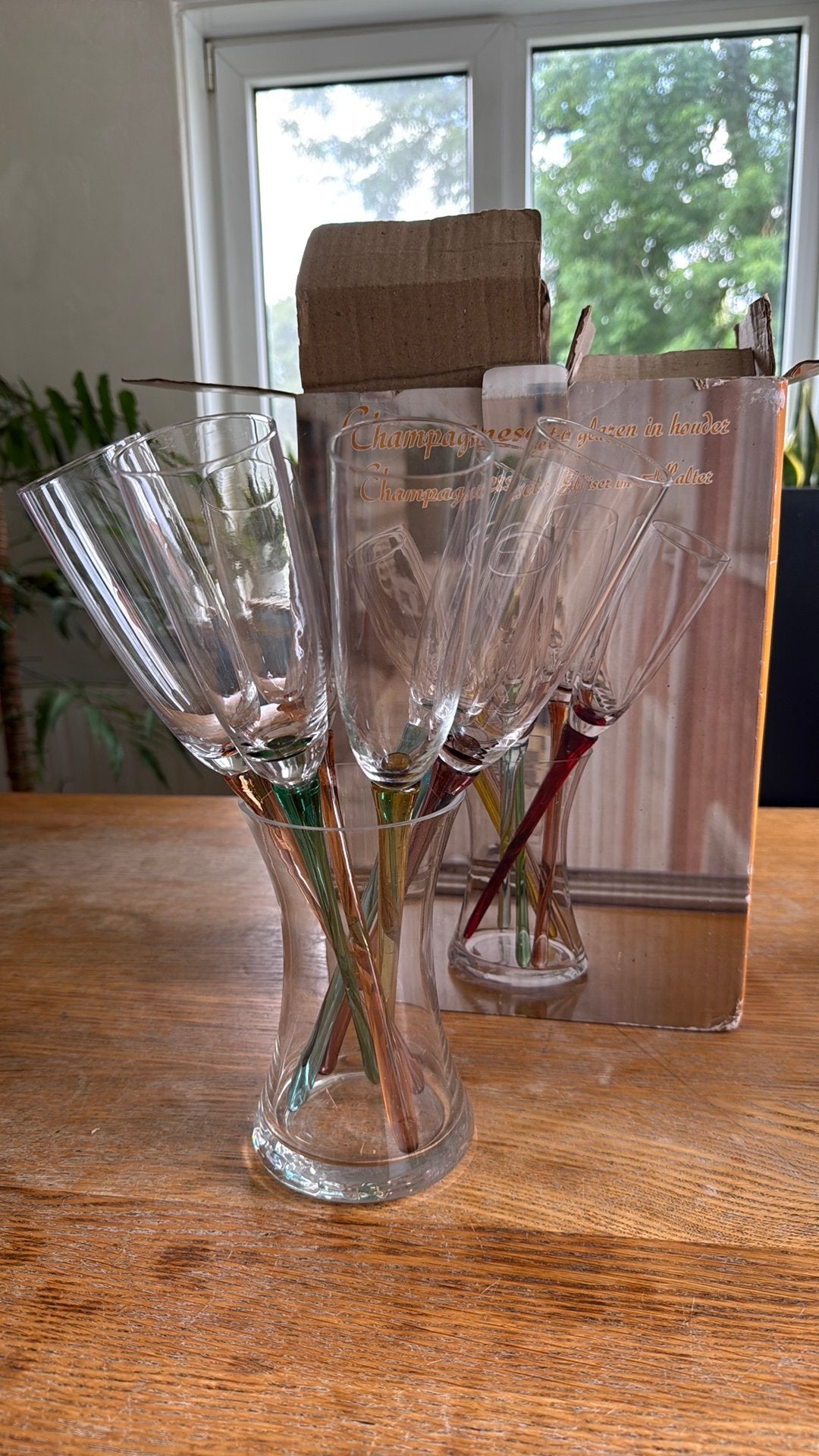 Vintage champagne boeket, champagneglazen, Ophalen of Verzenden, Nieuw, Overige typen