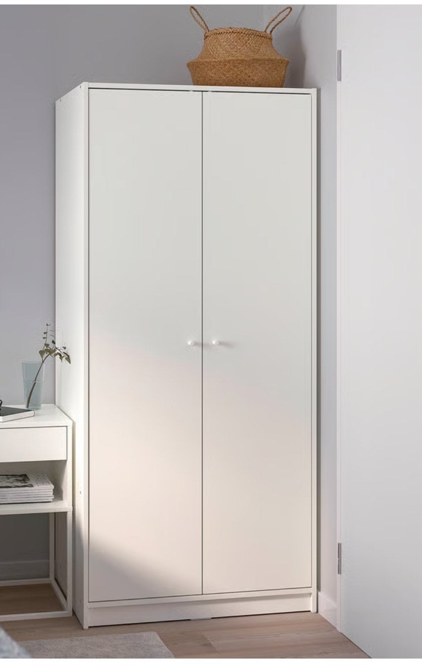 IKEA KLEPPSTAD Kledingkast met 2 deuren, wit, Ophalen, Overige materialen, Nieuw, 50 tot 100 cm