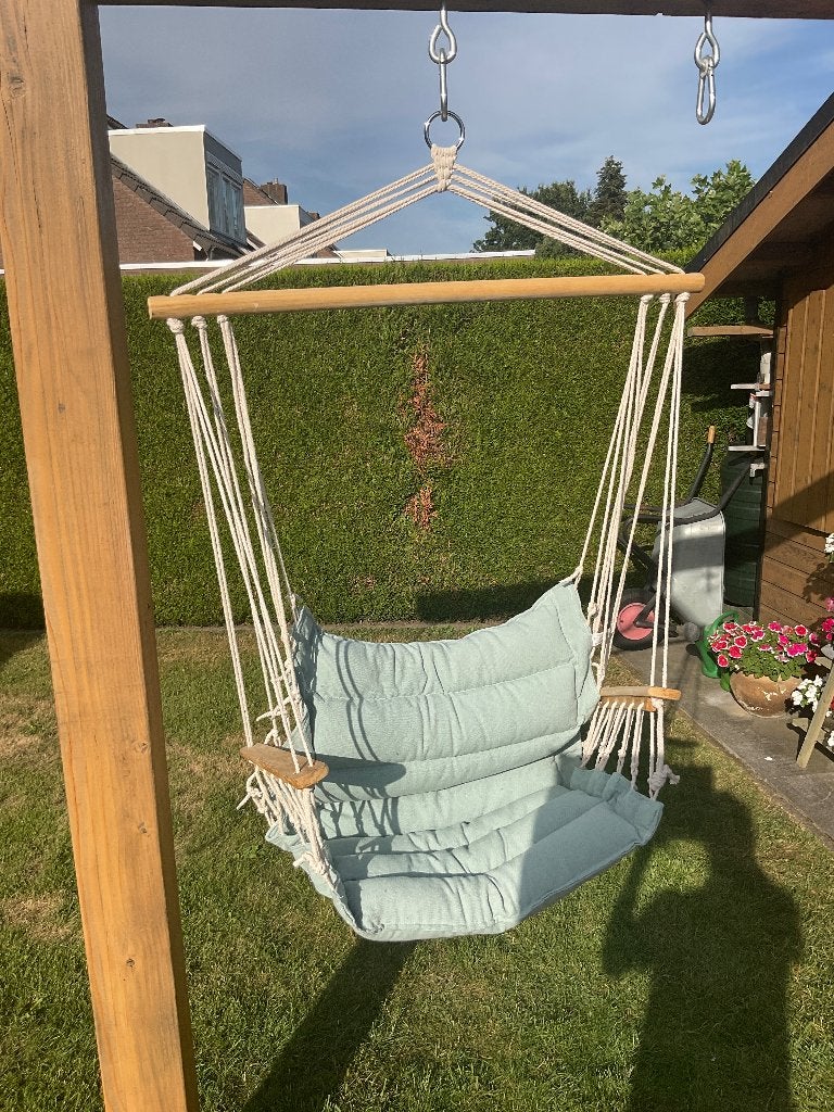 Te koop hangstoel, Ophalen of Verzenden, Gebruikt, Overige materialen