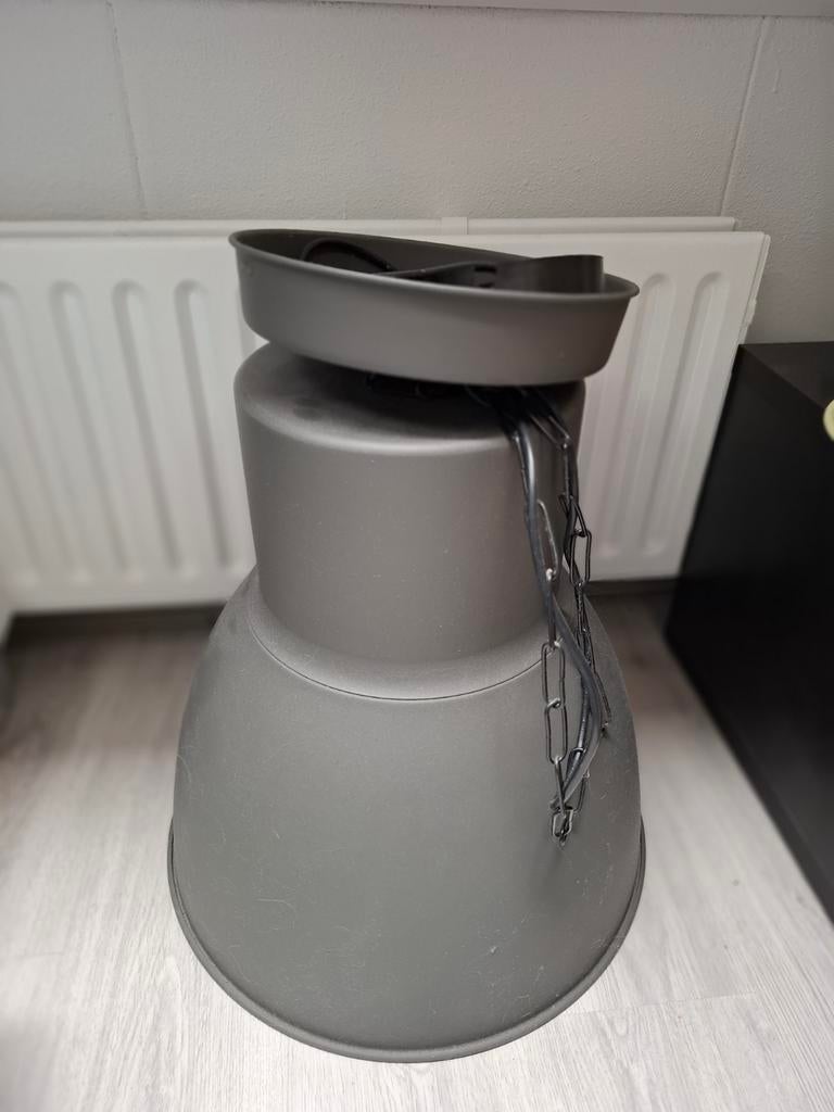 IKEA Hektar hanglamp 38 cm - Grijs, Ophalen, Zo goed als nieuw, Metaal, Minder dan 50 cm