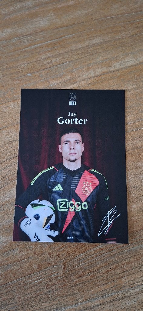Spelerskaart; Jay Gorter # Ajax Amsterdam, Ophalen of Verzenden, Nieuw, Ajax, Spelerskaart
