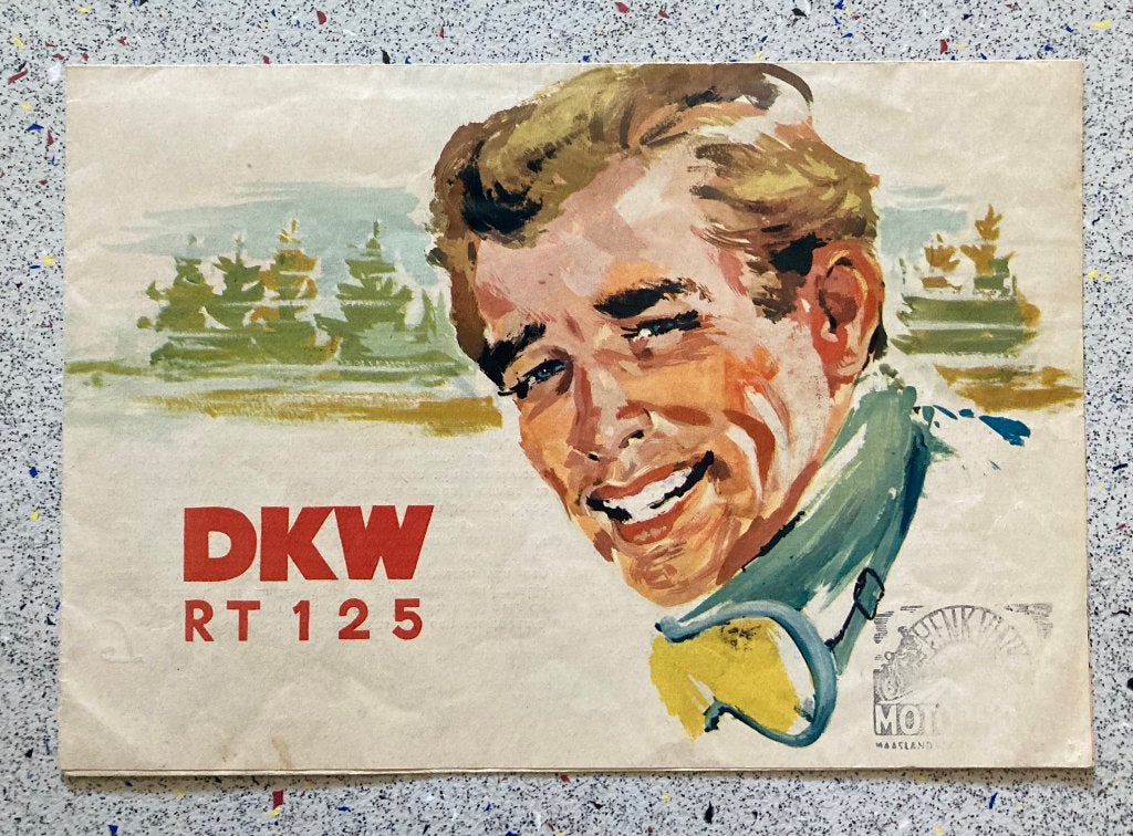 Vintage DKW RT 125 Motorfolder - Zeldzaam verzamelobject, Verzenden, Overige merken