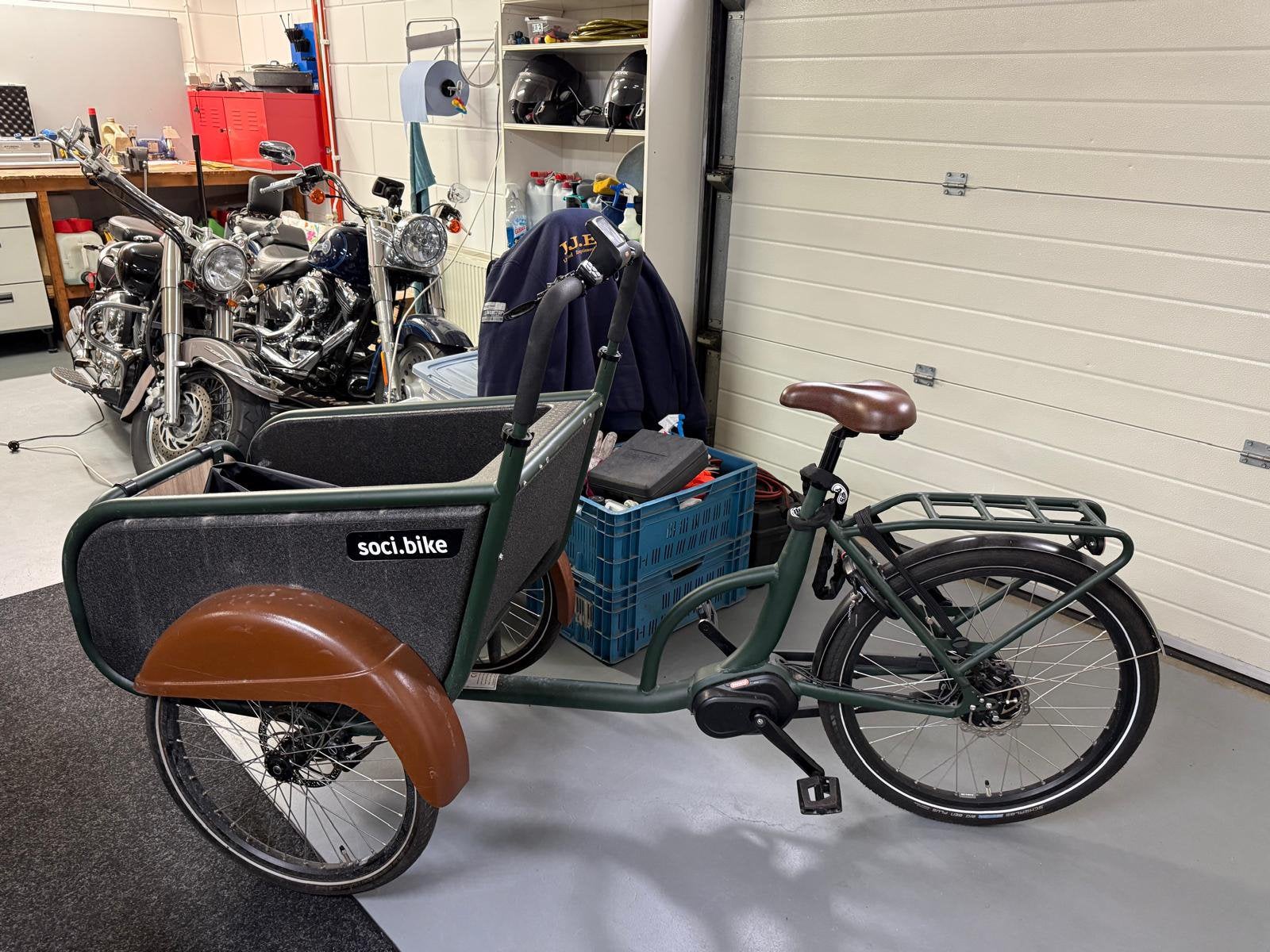 Socibike compact bakfiets, Ophalen, Zo goed als nieuw, 1 kind