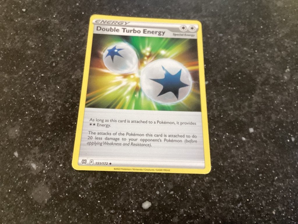 Dubbel turbo energie Pokemon kaart, Ophalen of Verzenden, Nieuw, Losse kaart