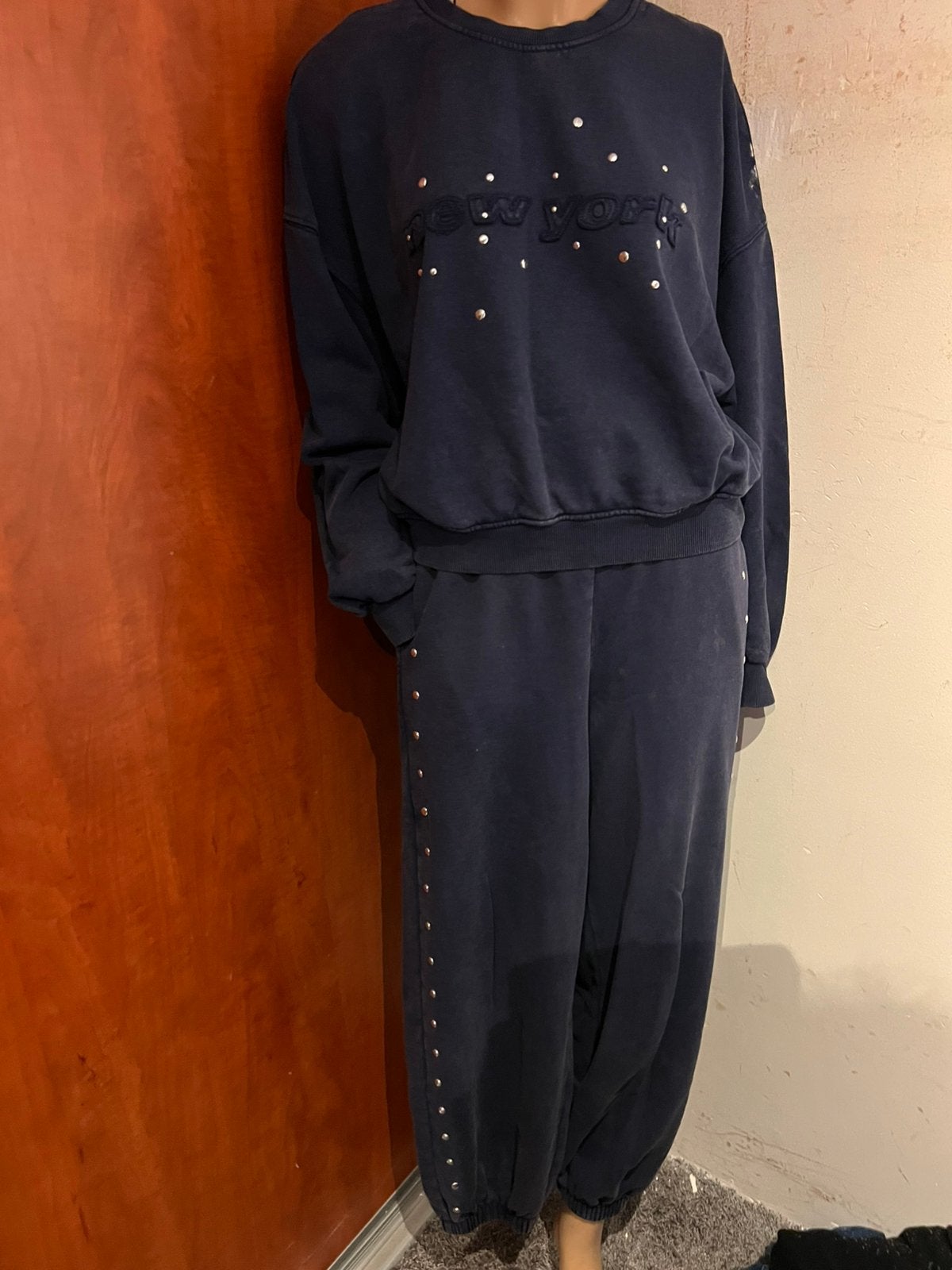 ZARA joggingpak mee studs maat s zgan, Kleding | Dames, Blauw, Overige typen, Ophalen of Verzenden, Zo goed als nieuw
