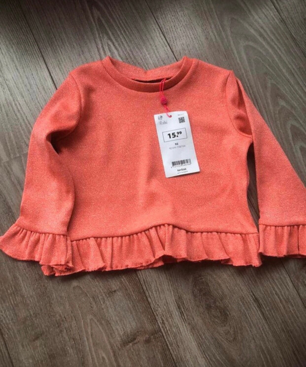 Nieuwe longsleeve - Maat 92, Ophalen of Verzenden, Nieuw, Meisje, Shirt of Longsleeve