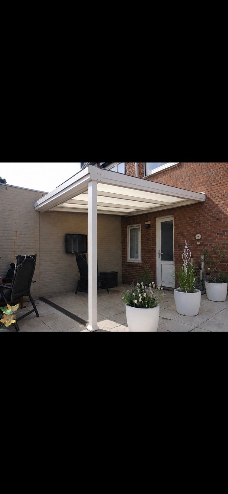 Overkapping aluminium frame met polycarbonaat platen, Tuin en Terras, Overkappingen, Ophalen, Gebruikt, Overige typen