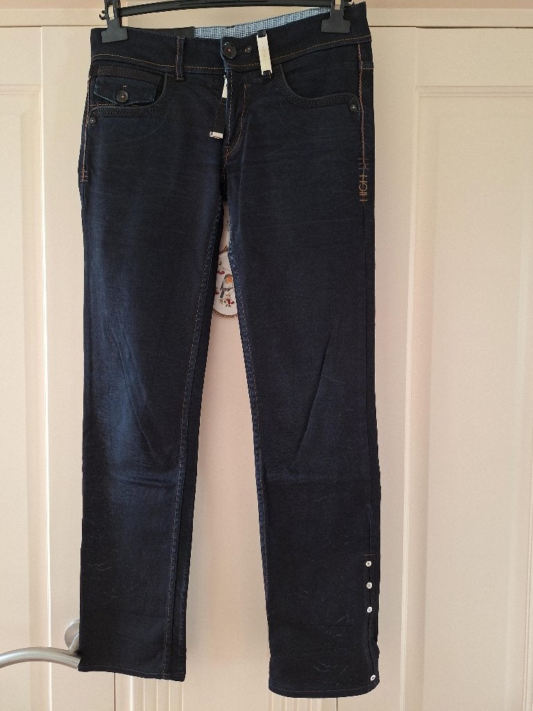 High Use nieuwe jeans capri lang 7 /8 29 36 S diep blauw, Nieuw, W28 - W29 (confectie 36), Verzenden, High Use