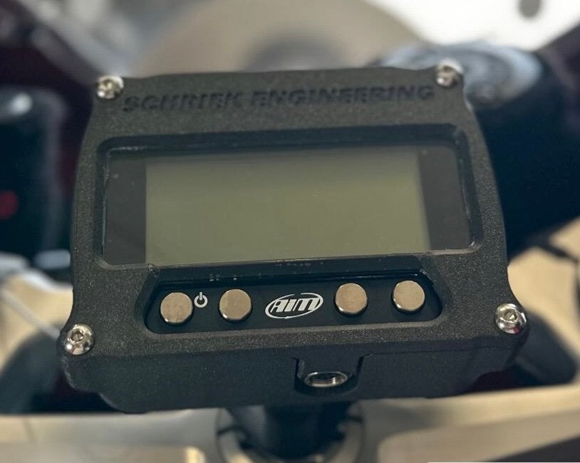 Laptimer AIM Solo 2 inc. Schriek protection case motor auto, Ophalen of Verzenden, Zo goed als nieuw
