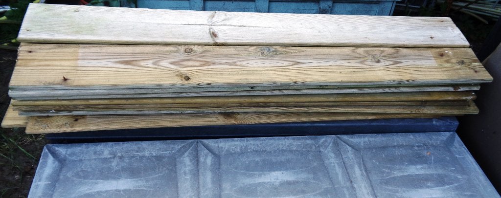 20 tuinplanken / schuttingplanken per stuk of in 1 koop, Ophalen, Gebruikt, Minder dan 180 cm, Planken