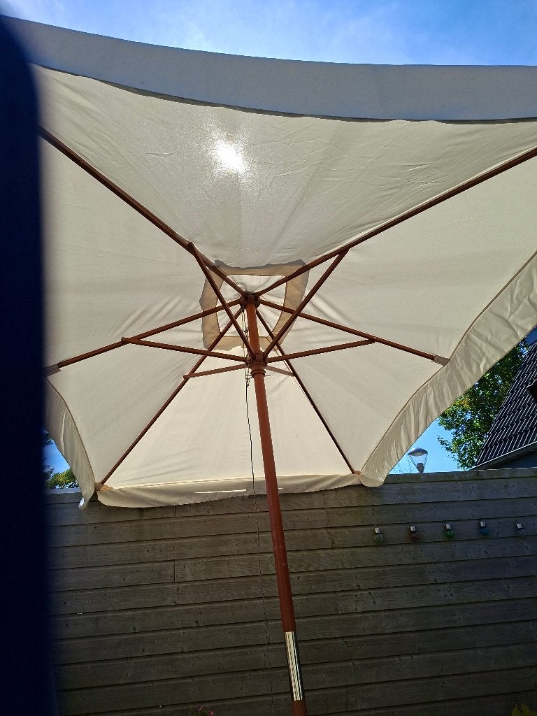 Parasol / Stokparasol - afmeting 2 x 3 meter, Ophalen, Zo goed als nieuw, 2 tot 3 meter, Stokparasol
