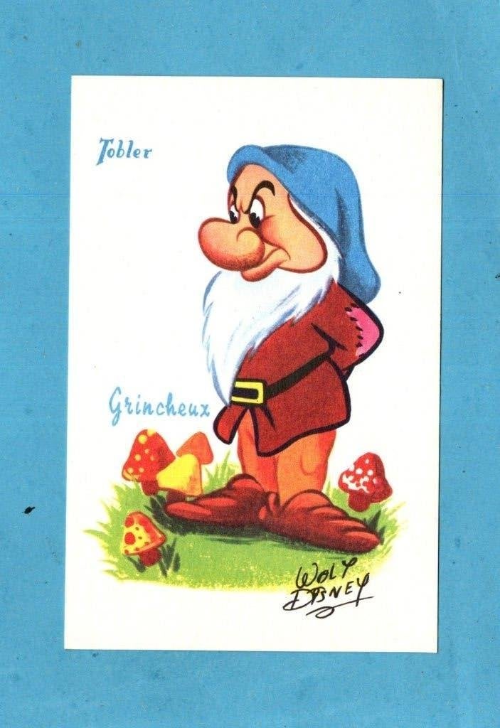 Mooie oude Disney M979 met kabouter " Grumpy " ca1940, Verzenden, 1920 tot 1940, Ongelopen, Overige thema's