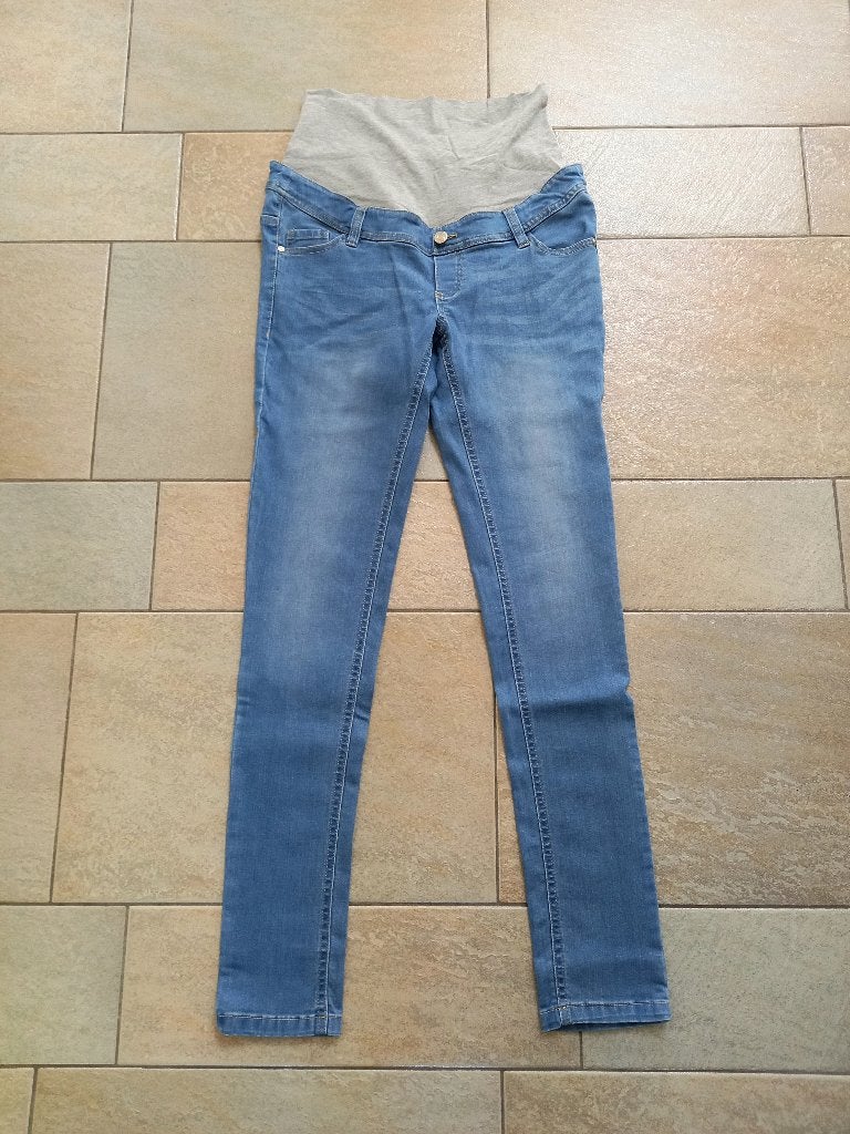 Zwangerschapsjeans, Kleding | Dames, Ophalen, Blauw, Zo goed als nieuw, Broek of Spijkerbroek