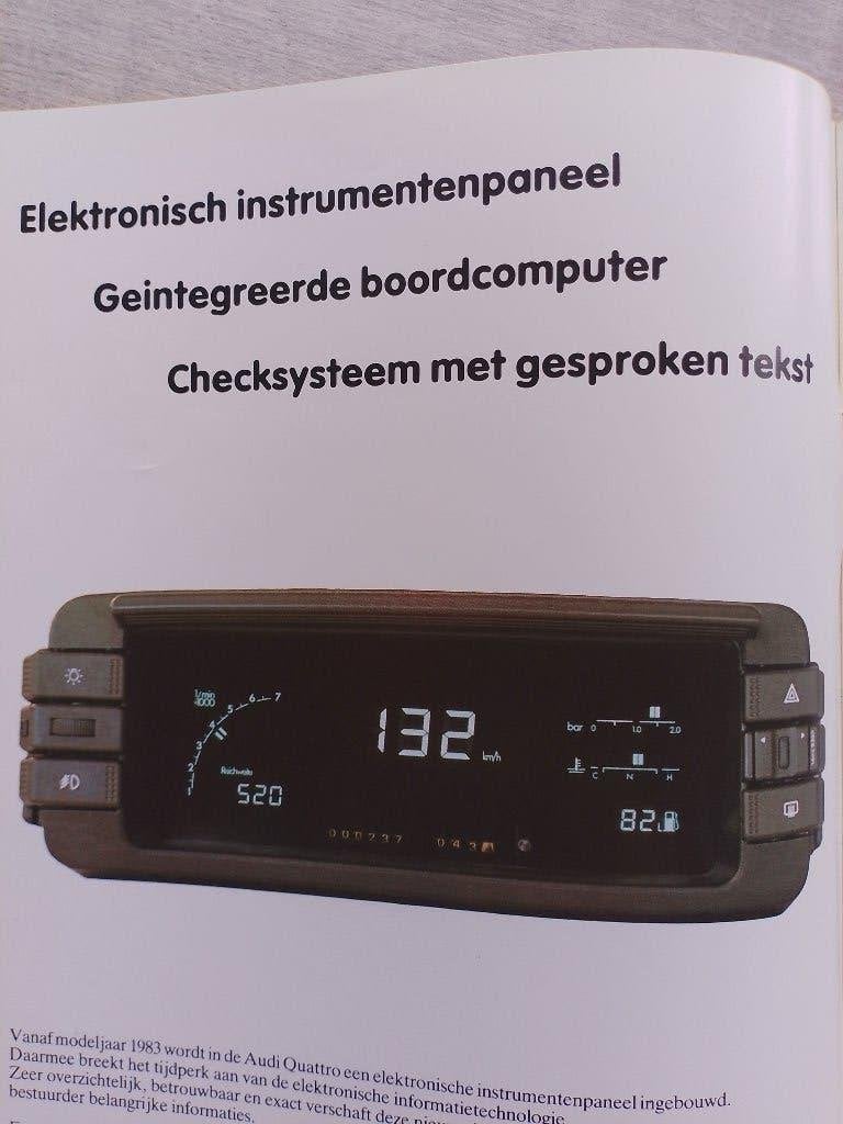 Audi Ur Quattro 83' Elektronisch instrumentenpaneel boek, Ophalen of Verzenden, Gelezen, Audi