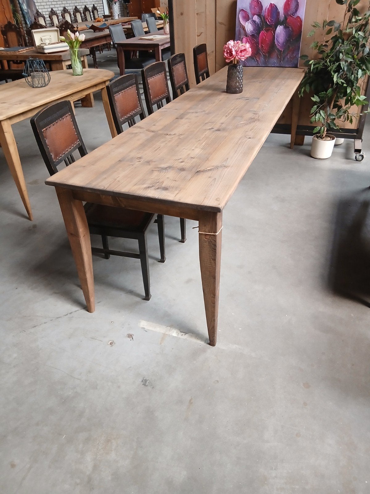 Franse tafel. 288 bij 78   hoog 79 cm onderde rand 69 cm, Ophalen of Verzenden, Zo goed als nieuw, Rechthoekig, 50 tot 100 cm