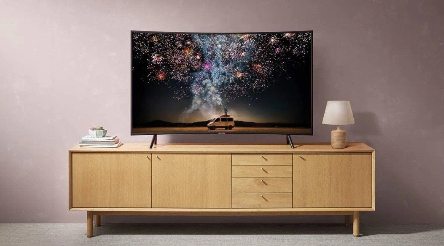 SAMSUNG CURVED 65 INCH QLED 4K SMART TV, Audio, Tv en Foto, Televisies, QLED, Ophalen of Verzenden, Zo goed als nieuw, 100 Hz