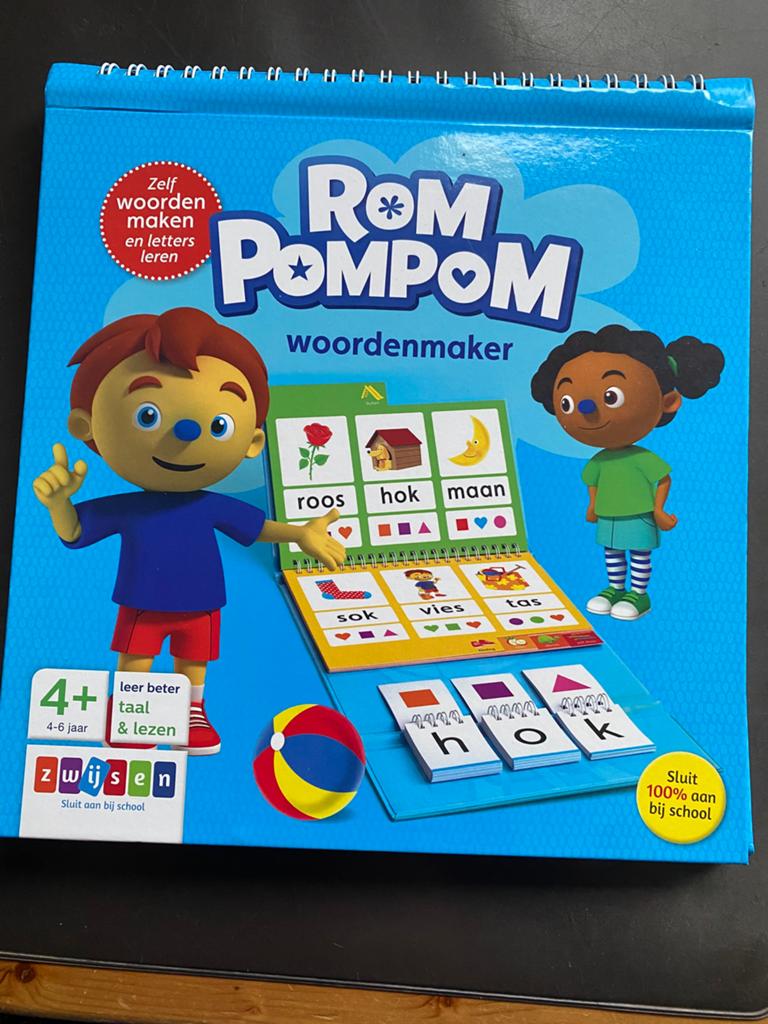 Rompompom educatief woorden maken vanaf 4 jaar, Ophalen of Verzenden, Zo goed als nieuw