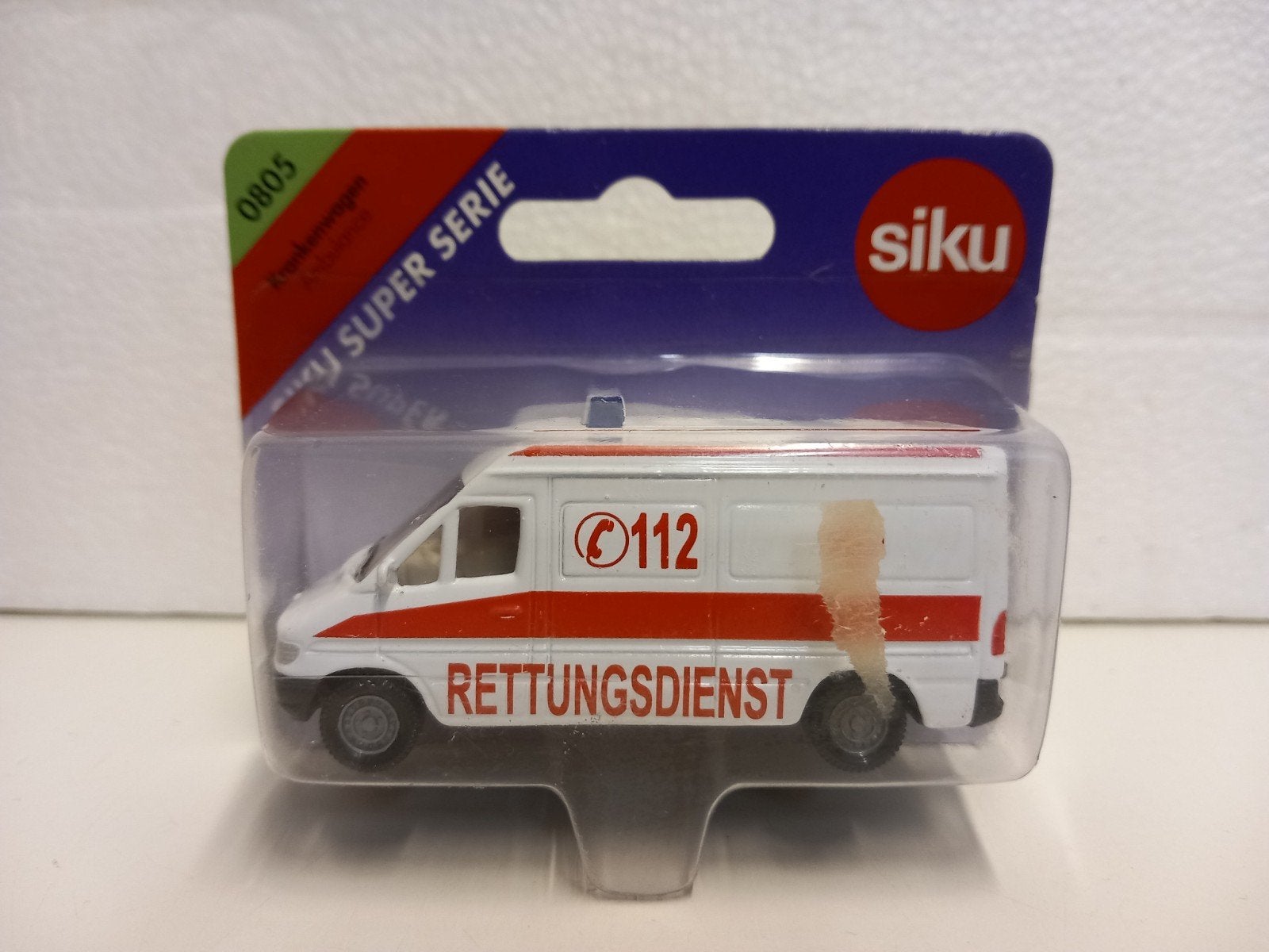SIKU blister Ambulance 112 Mercedes 3INCH, Ophalen of Verzenden, Zo goed als nieuw, Bus of Vrachtwagen