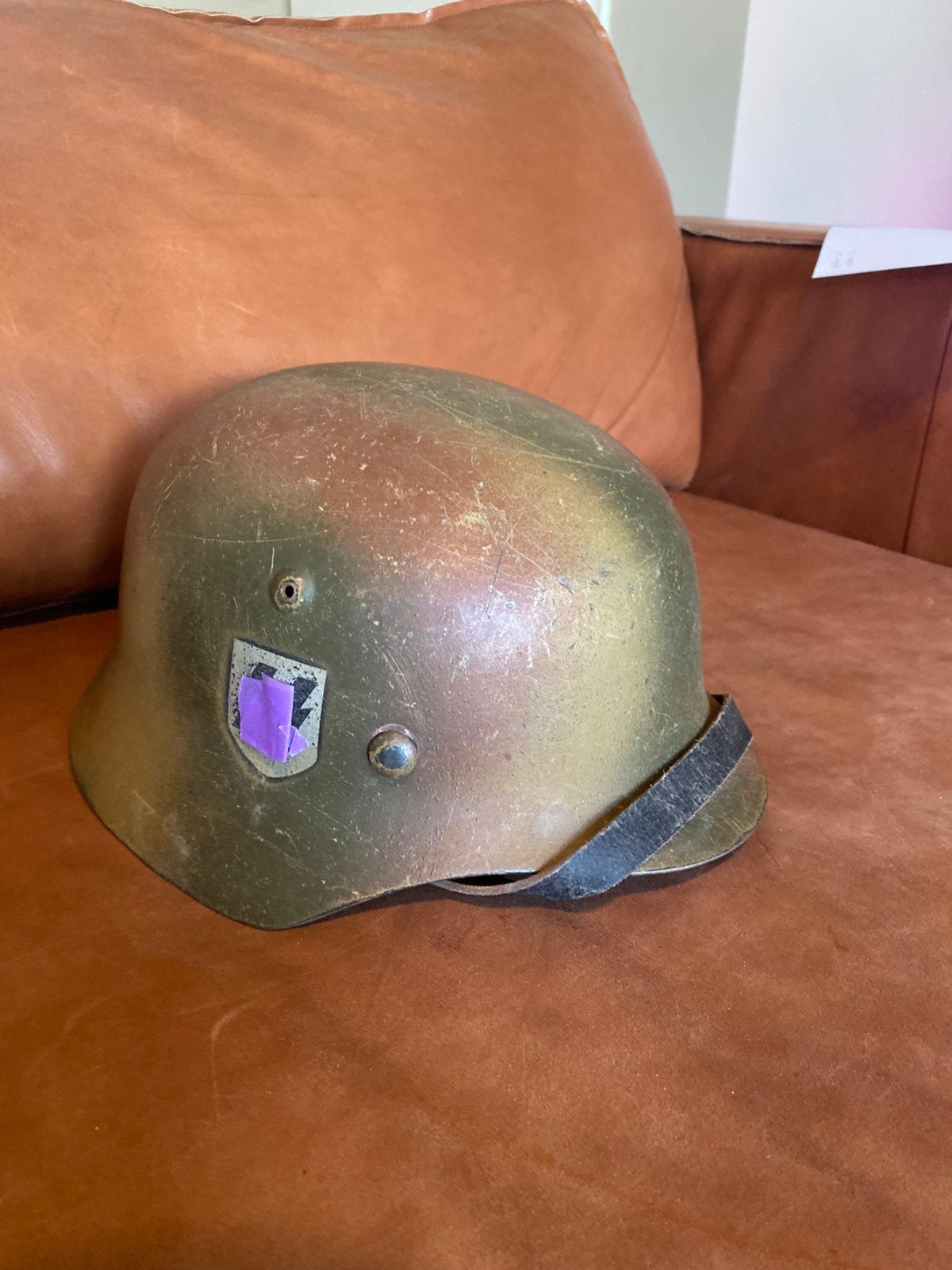 Ww2 repro duitse helm, Verzamelen, Militaria | Tweede Wereldoorlog, Ophalen of Verzenden, Duitsland, Helm of Baret