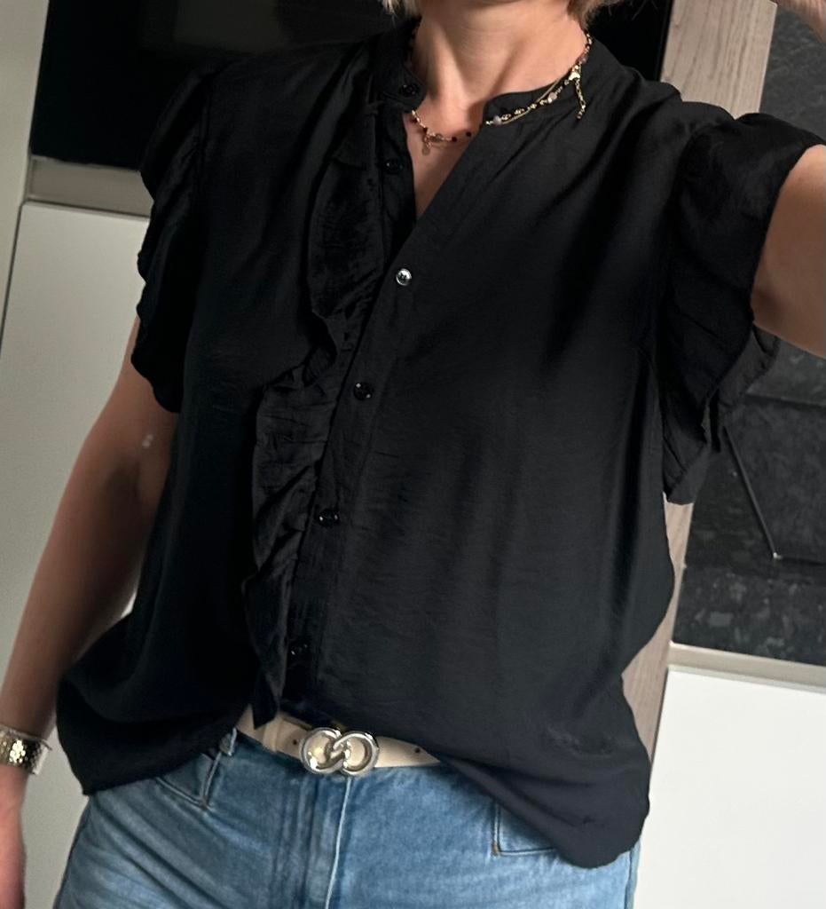 Leuke blouse merk modstrom maat 38 zwart, Ophalen of Verzenden, Zo goed als nieuw, Maat 38/40 (M), Zwart