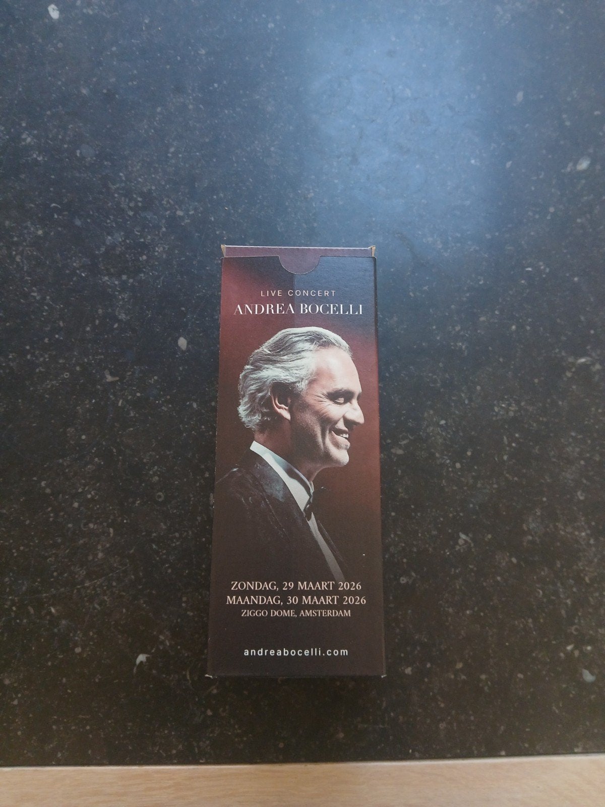 Andrea Bocelli VIP-pakket 2026., Ophalen, Nieuw, Foto of Kaart