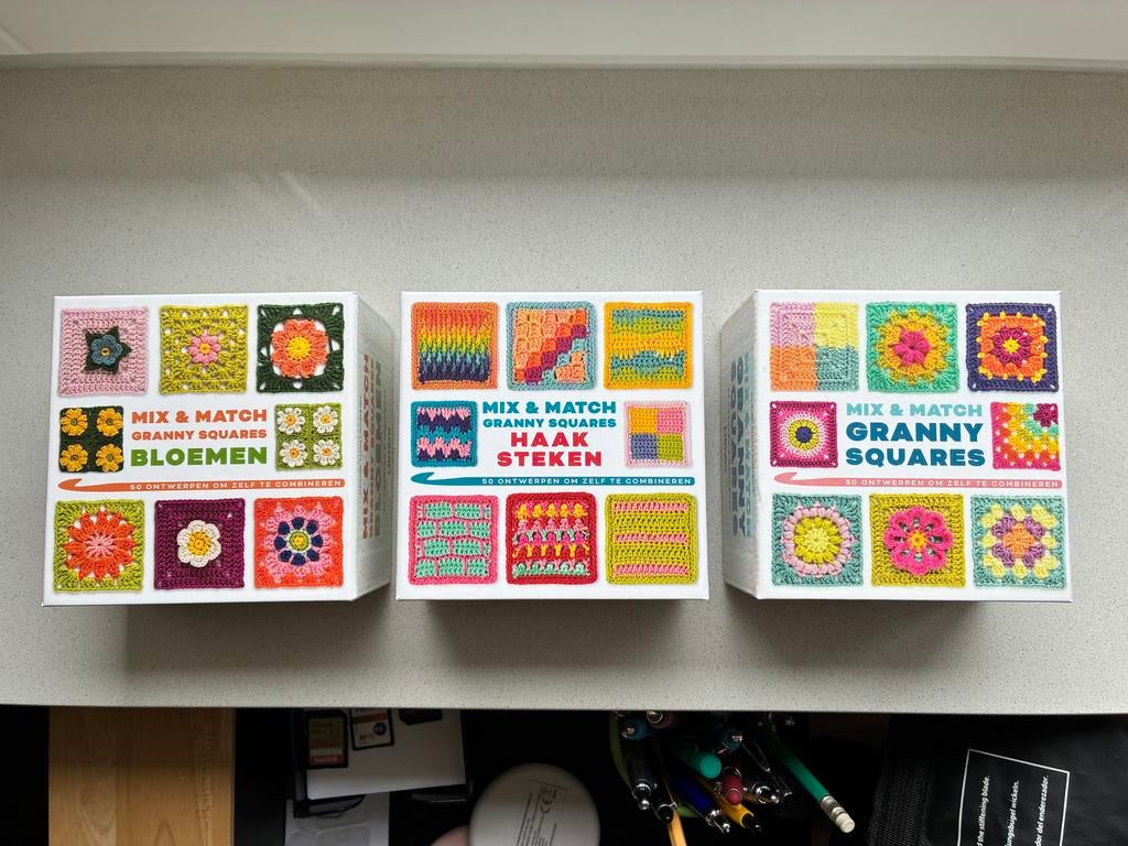 3x Mix & Match Granny Squares Kaartensets - Haken, Ophalen of Verzenden, Nieuw, Haken, Patroon of Boek