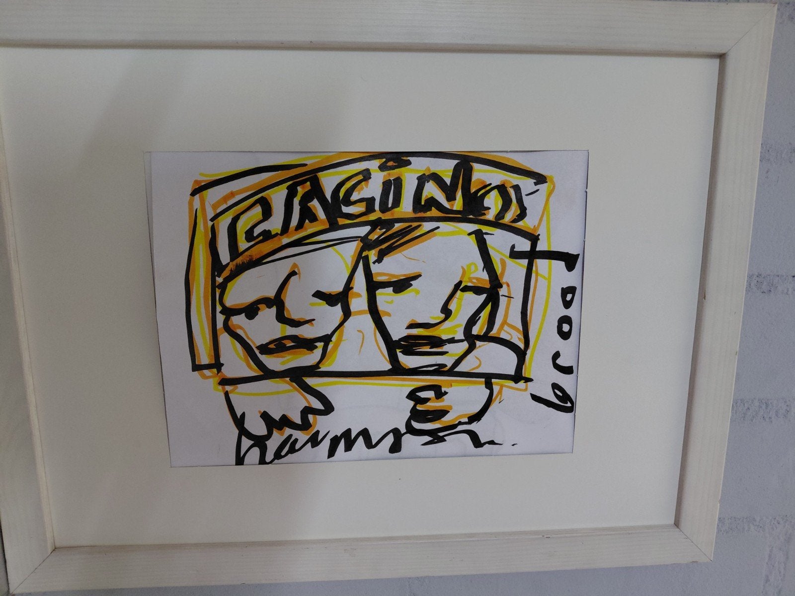 MOOI OUD ORIGINEEL WERK VAN HERMAN BROOD T.W. ,, CASINO ,, ., Ophalen of Verzenden