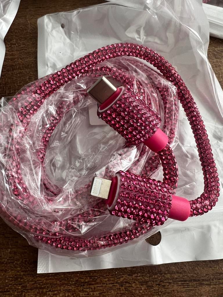 Partij opladers usb(c) - Iphone (10x “parel”/ 8 roze), Ophalen of Verzenden, Nieuw