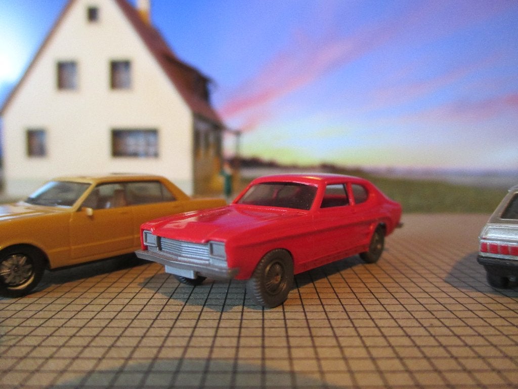 1968 Ford Capri Mk.1 - Wiking rood voor Fleischmann wagons, Hobby en Vrije tijd, Modelauto's | 1:87, Ophalen of Verzenden, Zo goed als nieuw