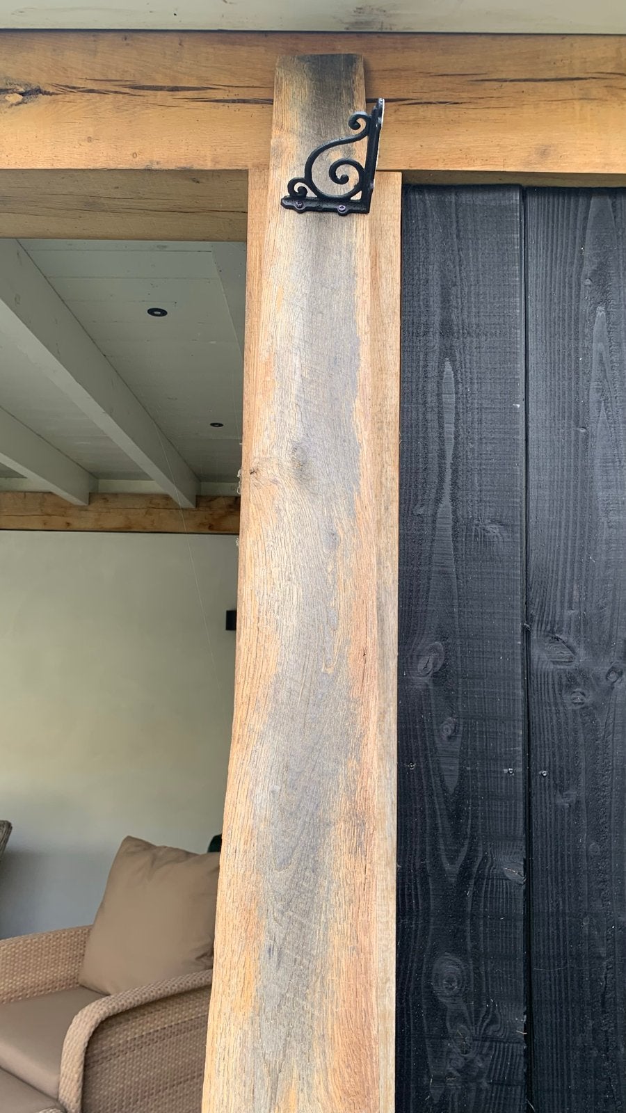 Vintage houten plank 242,5 x 11 cm, Huis en Inrichting, Woonaccessoires | Overige, Ophalen, Gebruikt, Bruin, Vintage