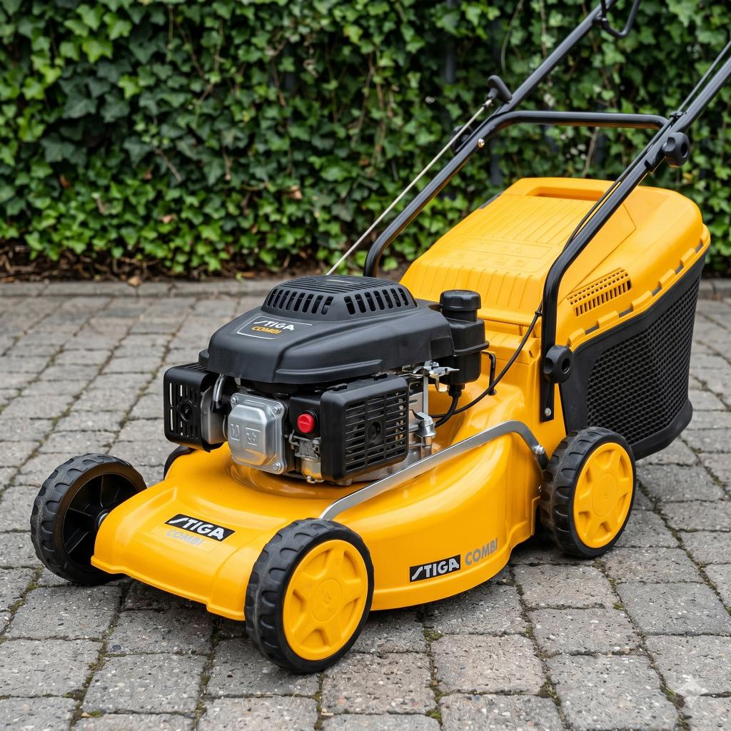 Stiga Combi 48 S zelfrijdende benzine grasmaaier – €150, Ophalen, Cirkelmaaier, Stiga, Zo goed als nieuw