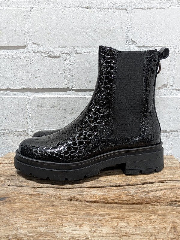 Red Rag - Lakleren boots maat 40 - Nieuw €180 - RedRag, Zwart, Lage of Enkellaarzen, Nieuw, Ophalen of Verzenden