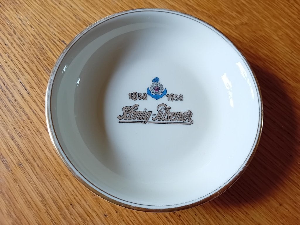 König Pilsener porseleinen schaaltje 15cm 100-jaar brouwerij, Verzamelen, Ophalen of Verzenden, Gebruikt, Glas of Glazen, Overige merken